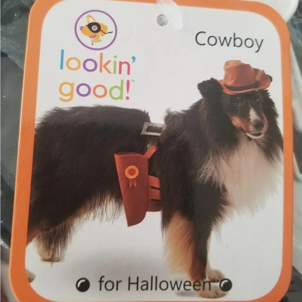Trick or treat New LOOKIN GOOD Cowboy Dog Costume Halloween, or pictures sz XS/S